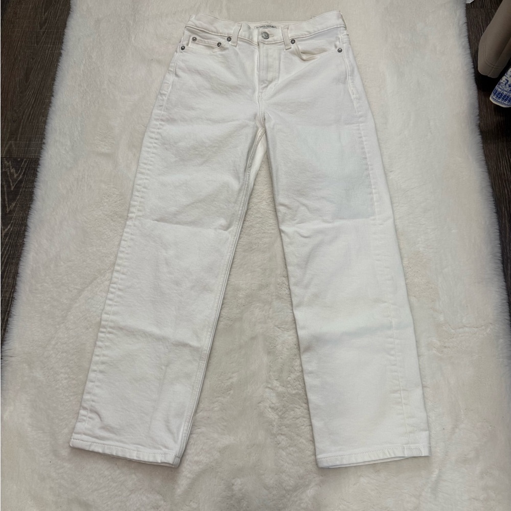 Banana Republic Classic White Straight-Leg Jeans